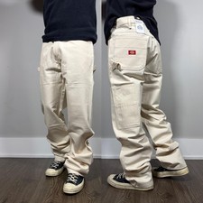 Y2K Dickies Painter Pants NWT 32x34 Carpenter White Canvas Relaxed Workwear