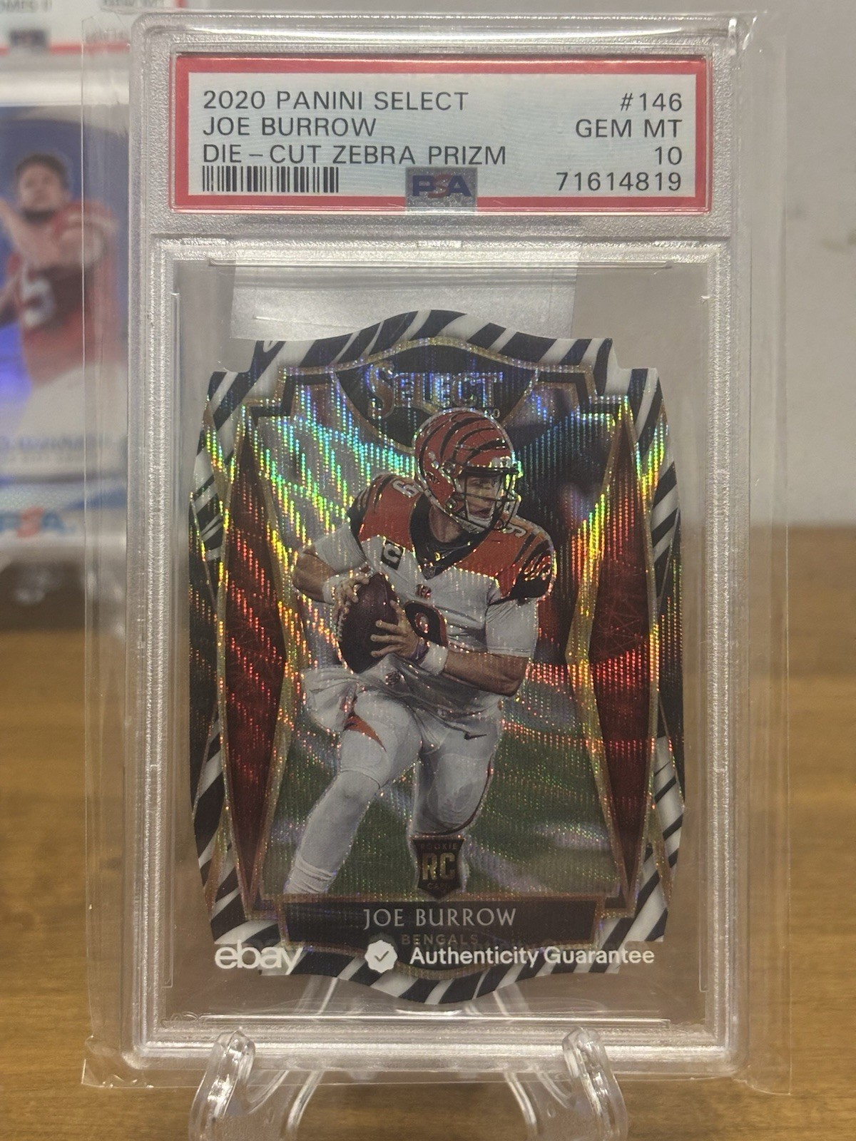 2020 Select Joe Burrow #146 Die Cut ROOKIE Zebra PSA 10!