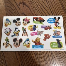 DISNEY MOVIE CLUB EXCLUSIVE STICKER SHEET MICKEY MINNIE POOH