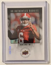 Blake Sims 2015 Upper Deck Authentics Rookies 390/500 Alabama Crimson Tide RC