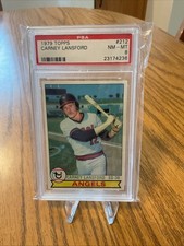 1979 Topps Carney Lansford 212 PSA 8 NM-MT RC Rookie Card. rookie card picture