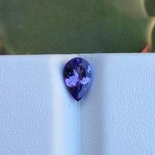 Natural Tanzanite Pear Gemstone: Faceted Blue Tanzanite 5x7.70x3.10mm, 0.75Cts 