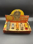 Vintage 1940s Marx Tin Wind Up Train Set With Key In Original Store Display Box