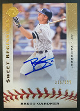 2009 Sweet Spot Sweet Beginnings Auto /699  #103 Brett Gardner  Yankees