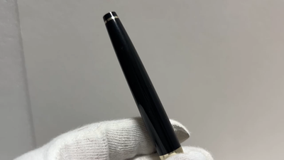 Pilot Elite Short Black Fountain Pen 18K-750 EF Nib Vintage Rare