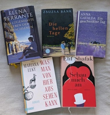 5 Bücher Mariana Leky Elif Shafak Anna Gavalda Bánk Elena Ferrante TB Hardcover 