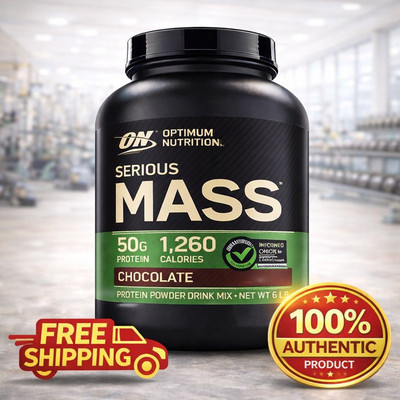 Optimum Serious Mass Weight Gainer Protein Powder Chocolate with Creatine 6 lb