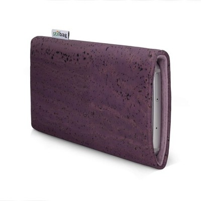 Handyhülle - Motorola Signature - stilbag Kork purpur, Wollfilz flieder