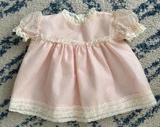 Vintage Bryan Baby Girls Swiss Dot Overlay Dress Size Medium
