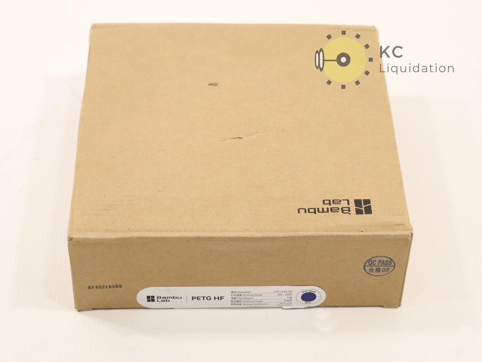 Bambu Lab PETG HF 1.75mm Filament Blue W/ Spool