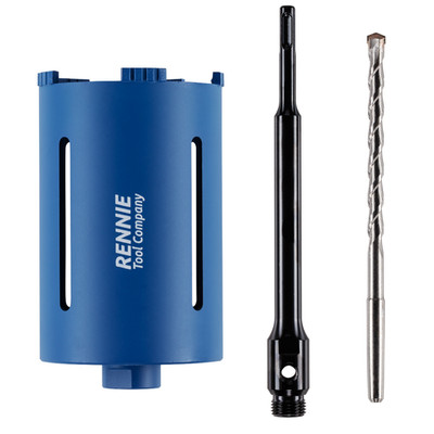Diamant Kernbohrer Set inkl. langem SDS Adapter + Pilotbohrer Lochschneider
