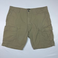 Signature by Levi Strauss Men 42 Khaki Tan Ripstop Utility Cargo Shorts