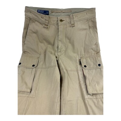 パンツ 00s POLO RL military pants black cotton Vintage Polo Ralph Lauren Military Cargo Pants Men's 46x32