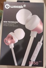 Woozik B950 v2.0 In-Ear Headphones Pink White NIB