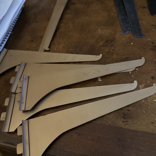 Brownish/gold 11-8" & 2-10” Metal Shelf Brackets Ships Fast Please Specify Size - Picture 4 of 6