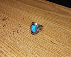 Awesome pretty Tibetan Turquoise Ring, In silver Plate, Ring Size 8.5-9 — photo 5
