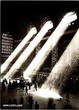 Grand Central Station Sunbeams Corbis Image Postcard Advertisement C166