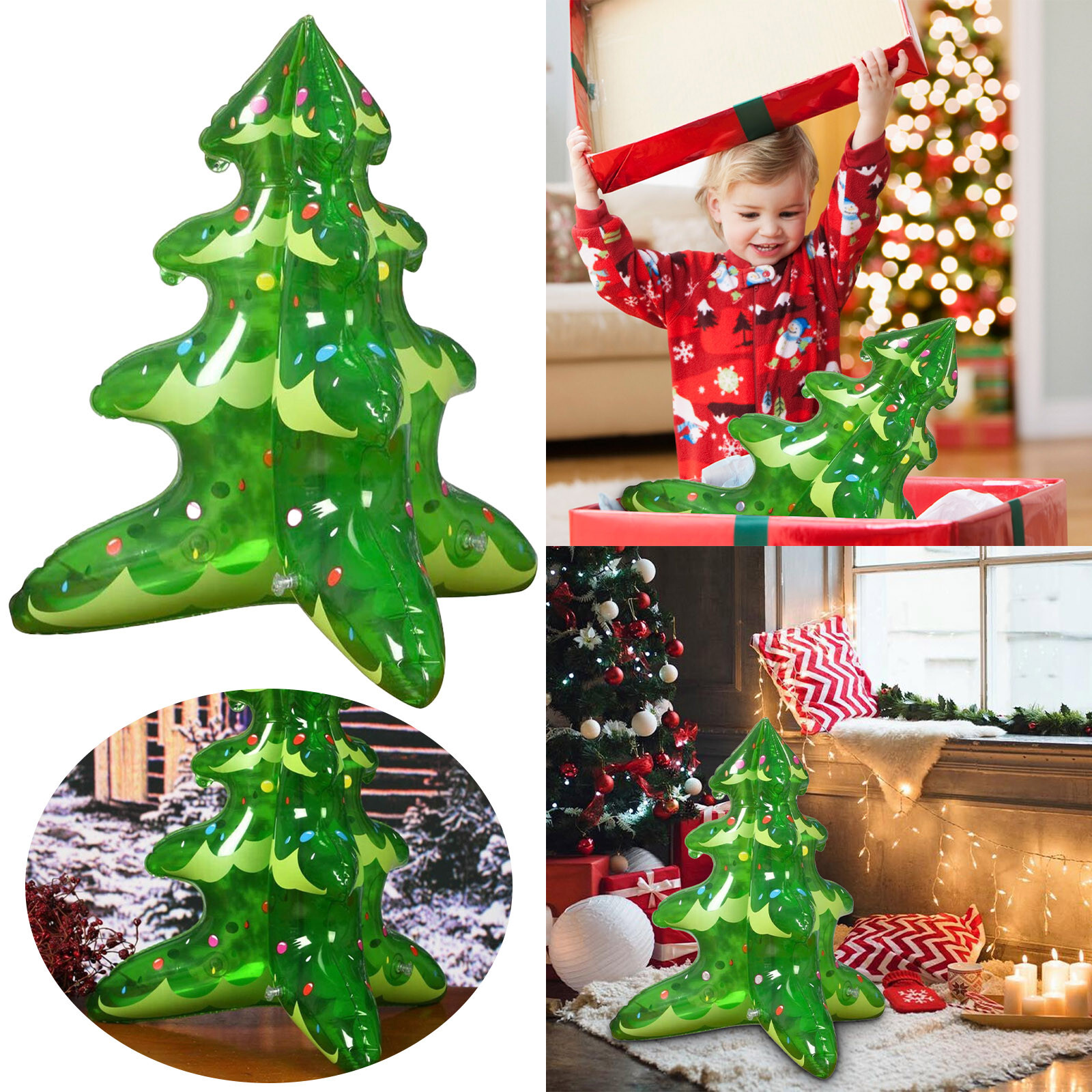 Small Inflatable Christmas Tree Toy Family Club Bar Party Ornament PVC