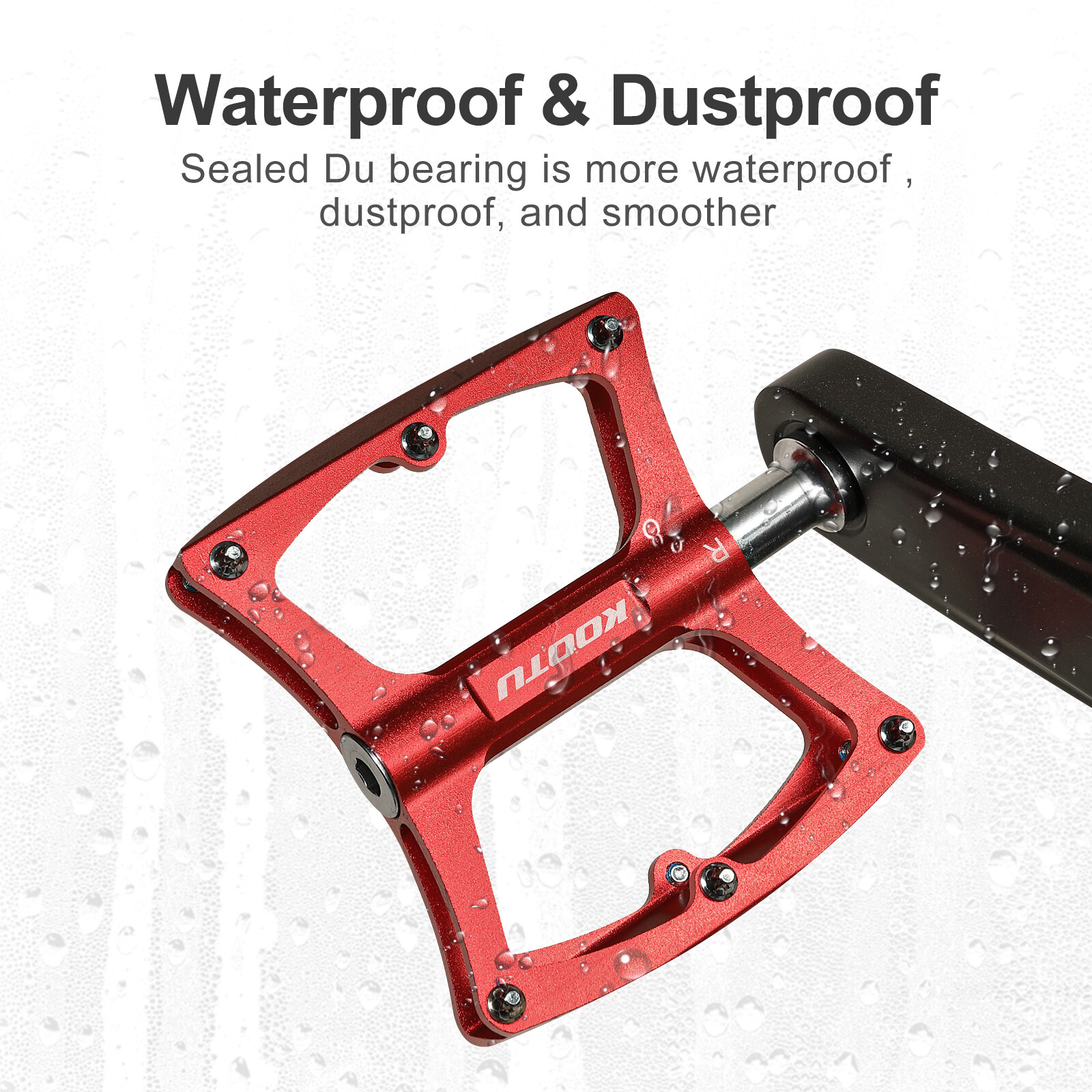 KOOTU Mountain Bike Flat Pedals 9/16'' Aluminum Alloy + Bearing Bicycle Pedals eBay