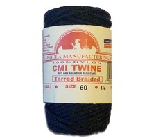 Catahoula No 60 Tarred Braided Bank Line 4 oz Spool 61 ft Nylon AA Seine Twine