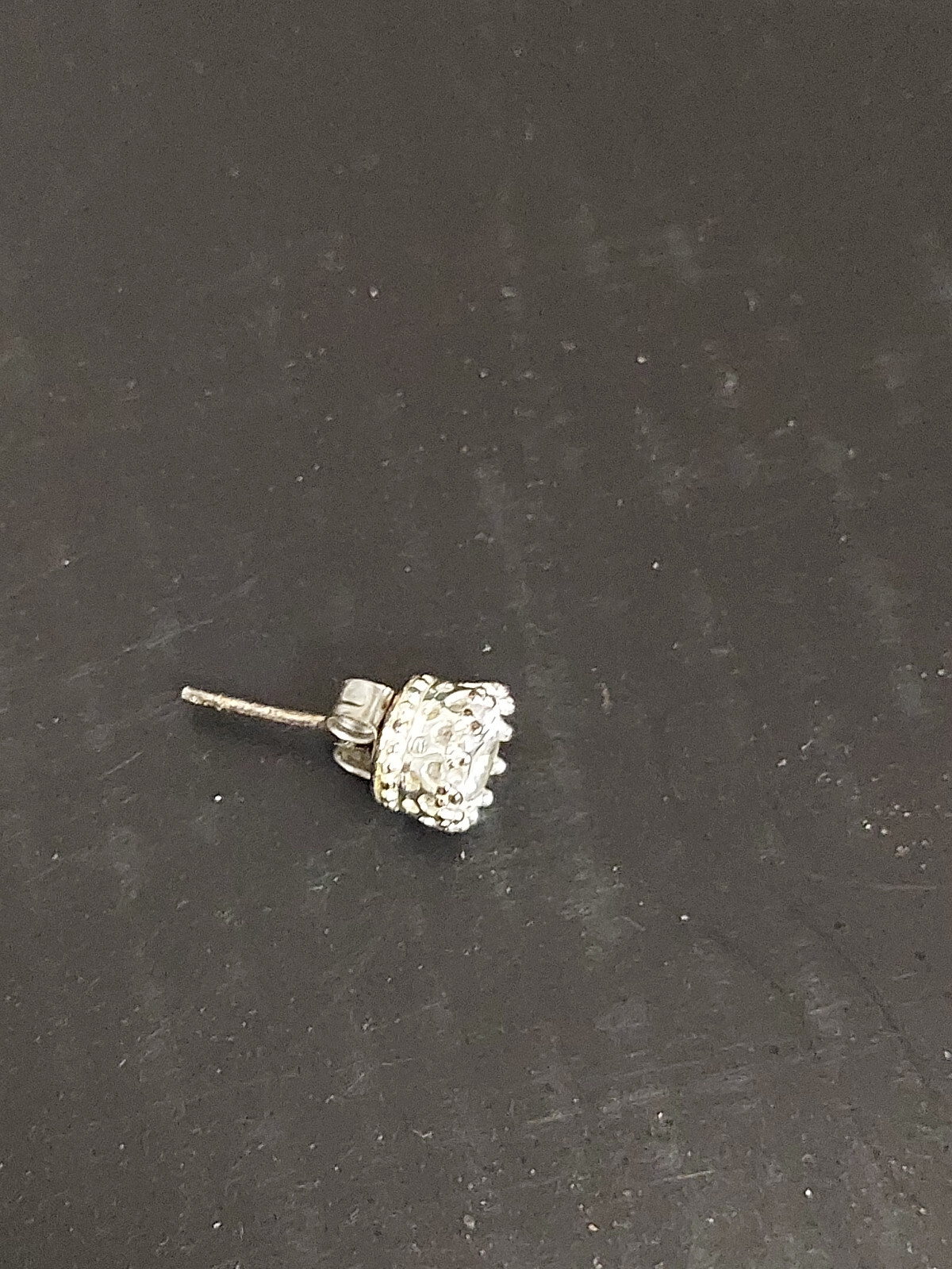 Large CZ or diamond stud earring - image 3