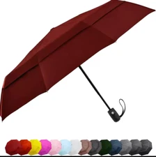 Automatic Umbrella Anti-UV Sun/Rain Windproof 3 Folding Compact Umbrella