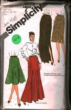 9772 Vintage Simplicity Sewing Pattern Misses Gored Skirt Fitted Flared OOP Sew