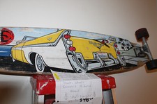 SECTOR 9 Skateboard 46”x9” Longboard Surf  Yellow Car  CALIFORNINA DOPE Graphic