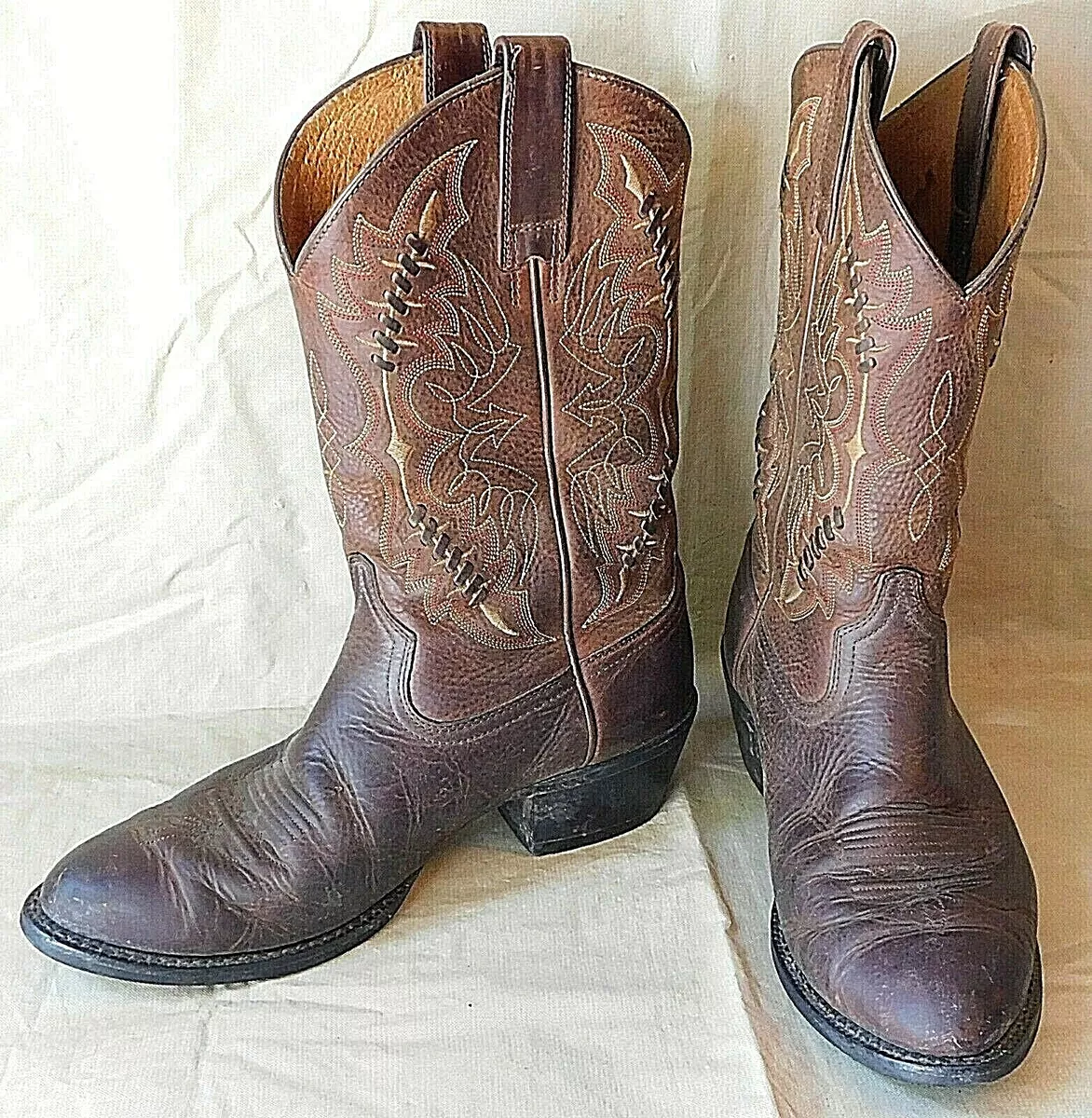 Ariat 37422 Brown Leather Cowboy Western Boots men s Size 9D eBay
