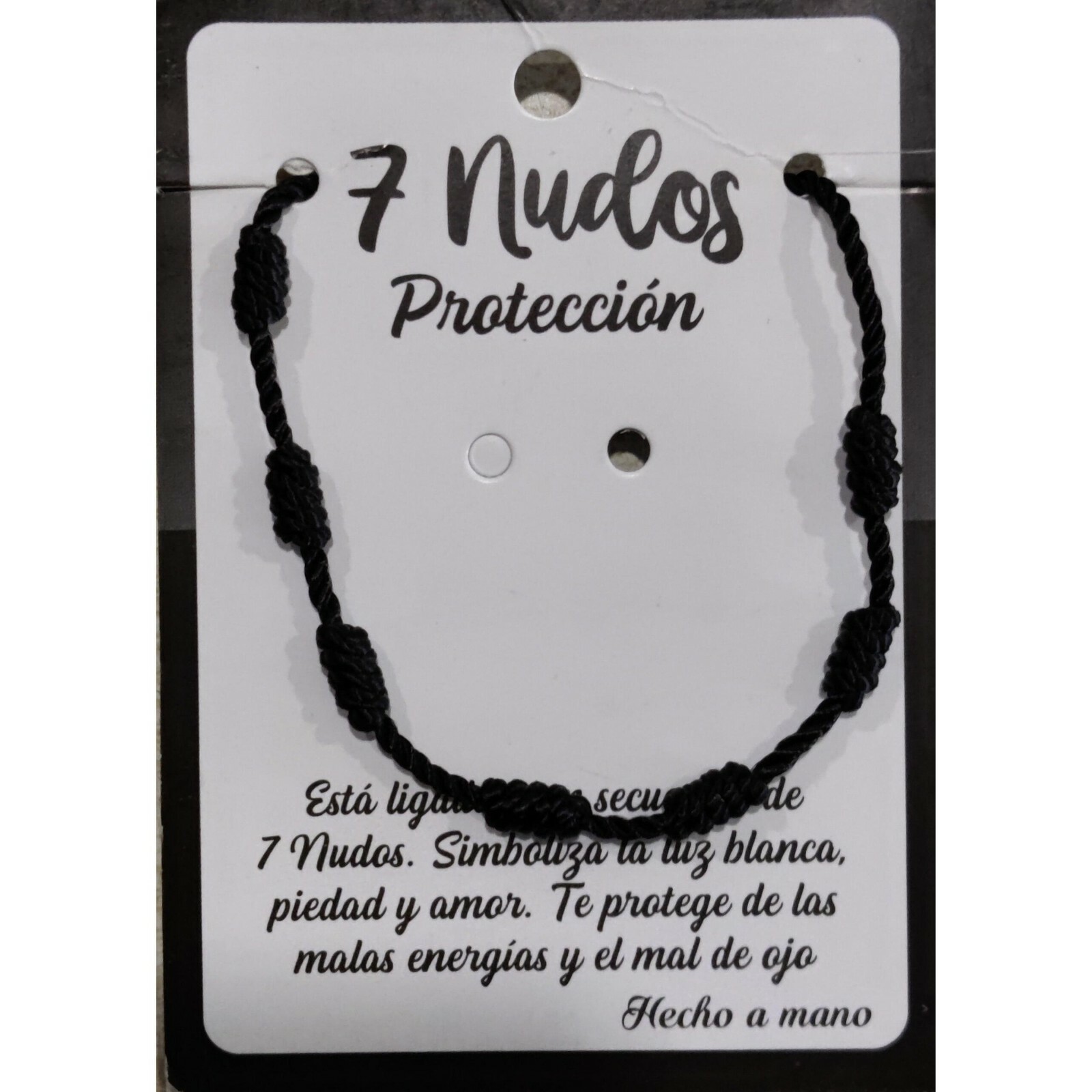 PULSERA 7 NUDOS COLOR PROTECCION DE COLOR AJUSTABLE | eBay