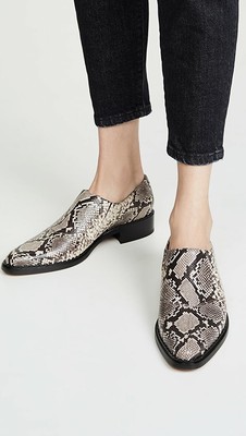 Vince Size 6M Snake Print Delmar Flat Loafer Shoes in Natural NEW!