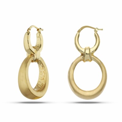 Orecchini pendenti vintage in oro giallo 9K con peridoti verdi (1ctw c