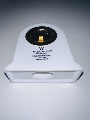 Wedgwood bone china mantle clock adorned with wild strawberry