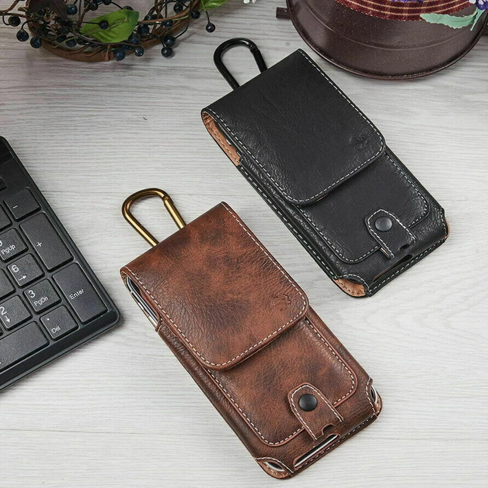 Vertical Phone Pouch Belt Loop Clip Holster Card Holder for Galaxy A72/A32/A52 - Image 3 of 4