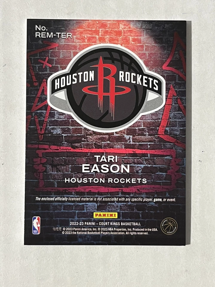 2022 Panini Court Kings Rookie Expression Memorabilia Tari Eason Patch Rookie RC - Image 2 of 2