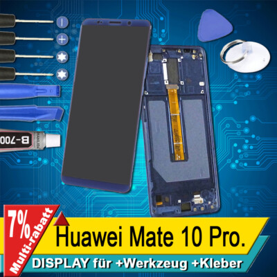 Display Für Huawei Mate 10 Pro Komplettes Bildschirm Lcd Touch OLED Rahmen Blau+