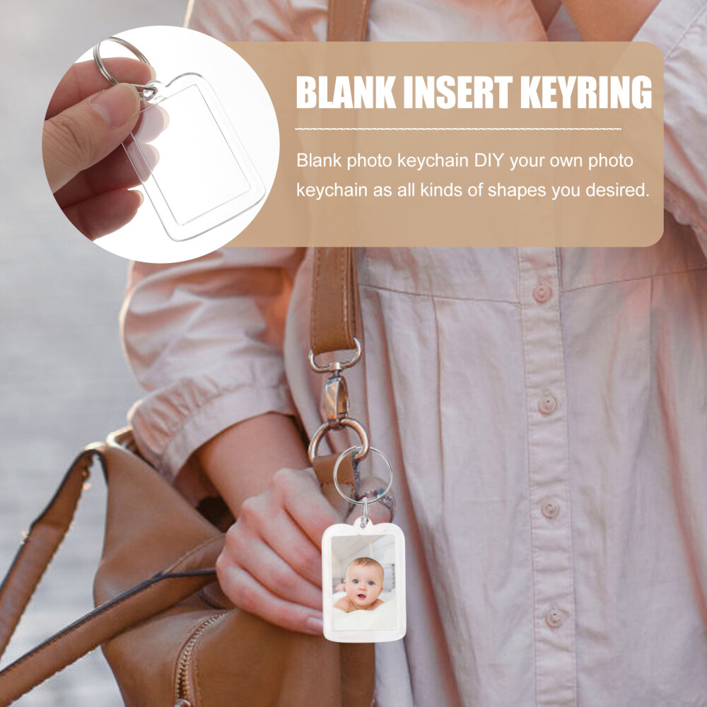 Keychain Photo Frame Metal Keychain With Photo Insert KESYOO 10-Pack Photo Keychains ...
