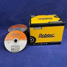 Set of 25: Robtec White Aluminum Oxide Steel Cut Off Wheels 3" X 1/16" X 3/8"