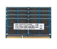 32GB 4X 8GB Intel 2Rx8 PC3-10600 Laptop Memory RAM SODIMM DDR3 1333Mhz 204Pin