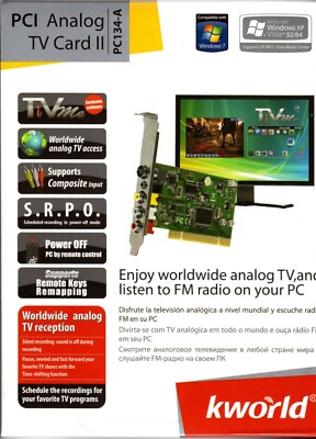 Kworld KW-PC134-a PCI Analog TV/Video Capture Card CCTV recorder