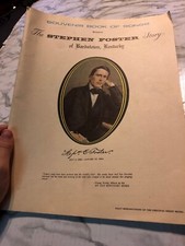 The Stephen Foster Story of Bardstbm Kentucky Sheet Music Book Large Print 1892