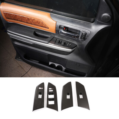ABS Fiber Modified Window Glass Lift Switch Frame Trim For Toyota Tundra 14-2021