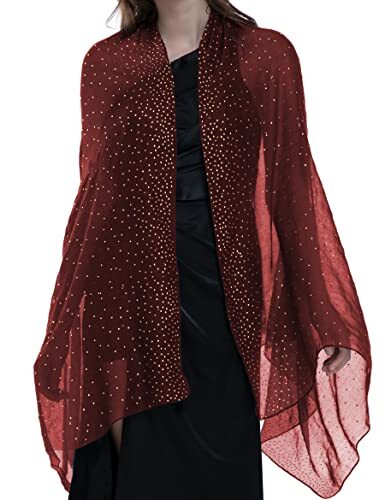 BANETTETA Starry Night Shawls and Wraps for Evening Dresses, Shiny Scarf for Womens Formal Wear