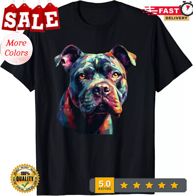 2025/American Bully Puppy Dog Pop Art Gift Unisex T-Shirt