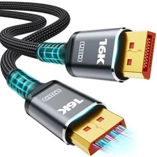 VESA Certified 16K Displayport Cable 2.1, DP 2.1 Cable 10FT-3M [16K@60Hz, 8K@...