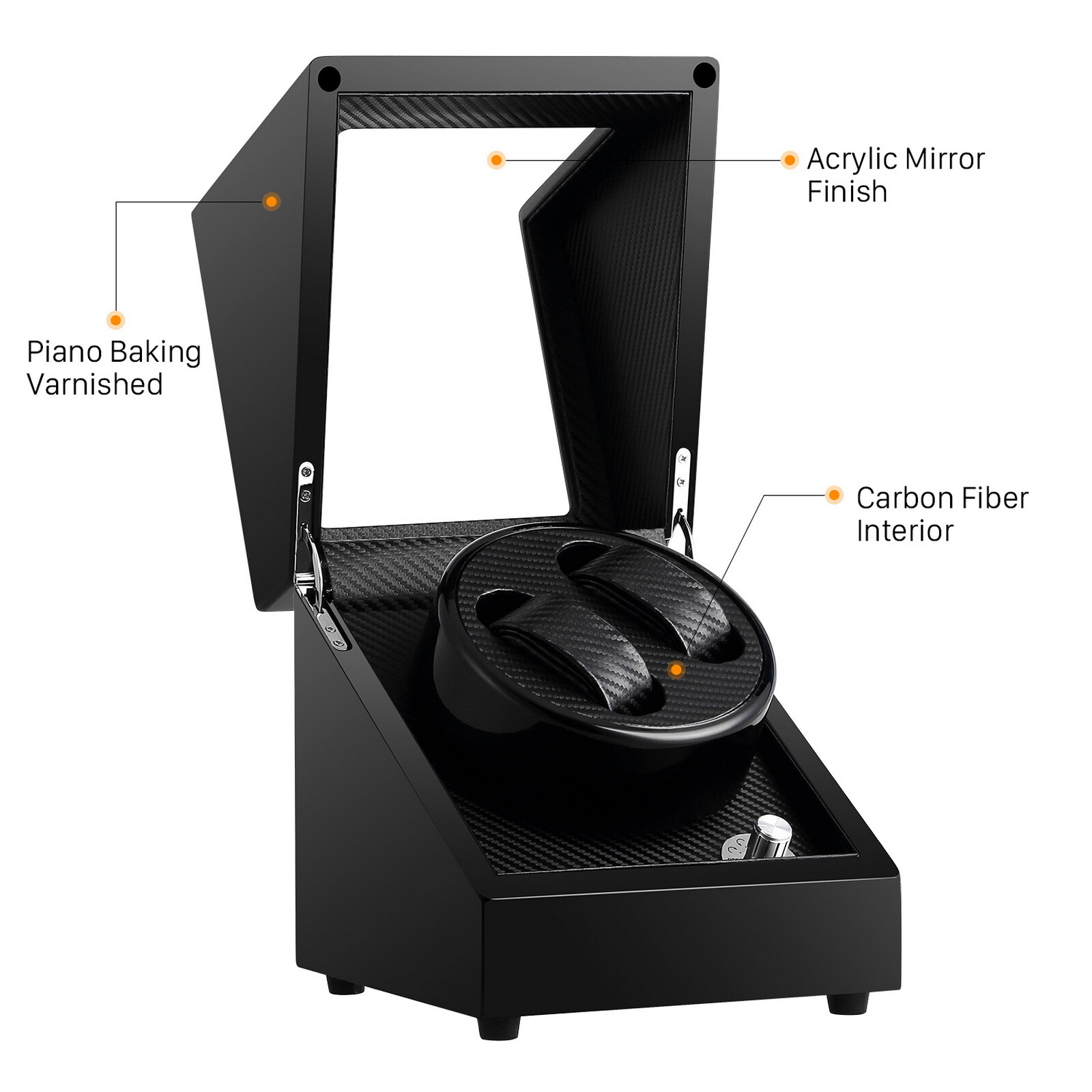 Automatic Double Watch Winder Box Rotator Turner Storage Case Quiet Motor+2Slot eBay