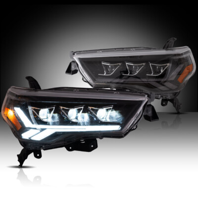 Amber VLAND Headlights For 2014-2023 Toyota 4Runner LED HeadLamp W/DRL Animation
