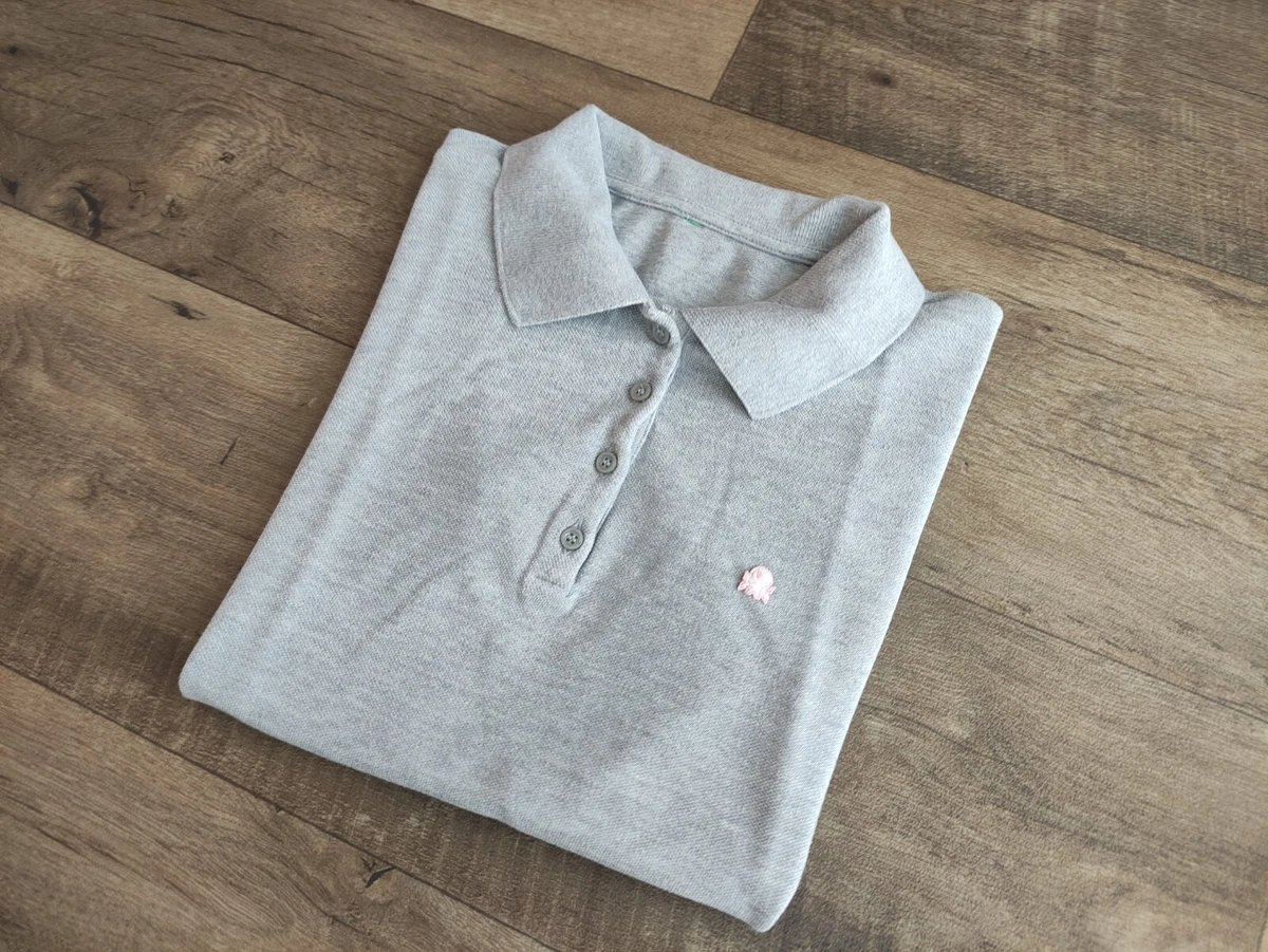 Benetton polo donna retr logo ricamato vintage 90S taglia presunta M
