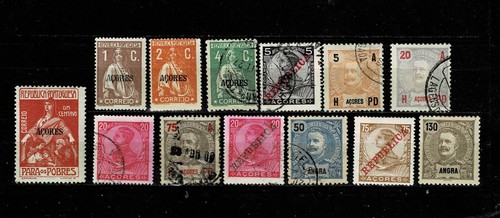 13217- Azores, Portuguese Colonies, collection of stamps