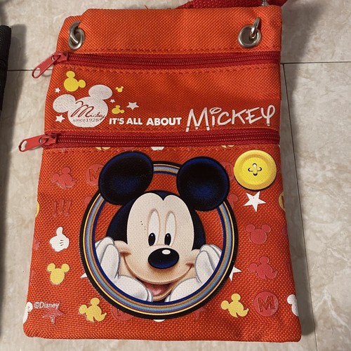 2x NWOT Disney “It’s All About Mickey” Crossbody Pouch Bags Red / Black NEW - Picture 2 of 6
